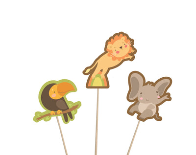 Safari Baby Shower Cupcake Toppers