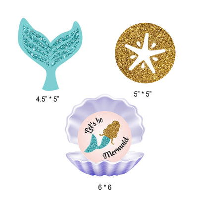 Mermaid Birthday Party Centerpiece Decoration for Tables
