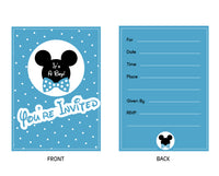 Baby Shower Invitations for Boys | Mickey Mouse Theme Party Invitations