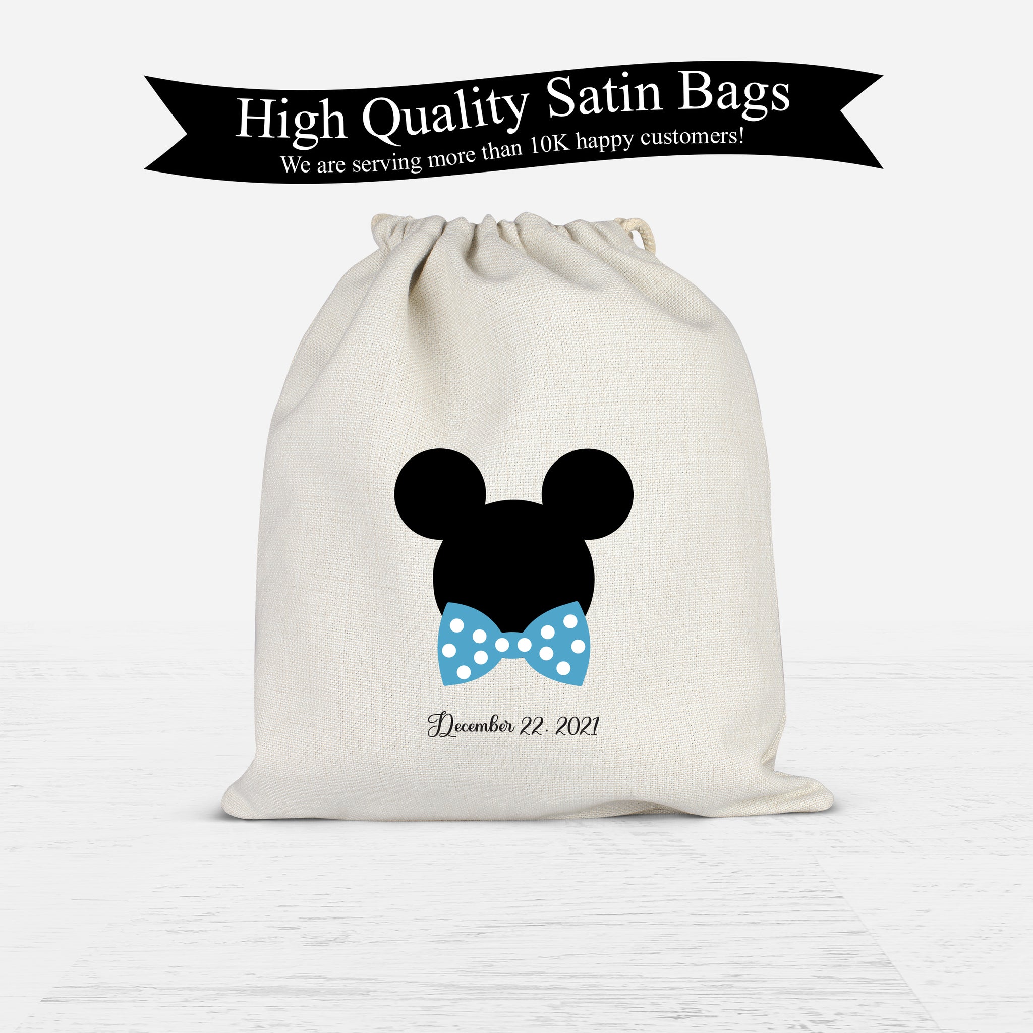 Minnie Mouse Birthday Favor Bags, Birthday Bags, White Gift Bags, Treat  Bags, White Bags With Disney Theme Set of 10 Bags 