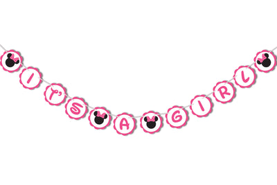 Minnie Mouse Baby Shower Decorations | Girl Baby Shower Banner