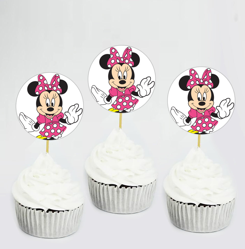 Minnie Mouse Cupcake Topper | Baby Minnie Mouse Cupcake Toppers