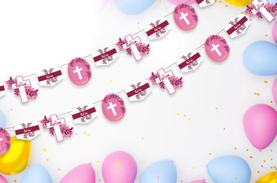 Girl Baptism Garland | Baptism Party