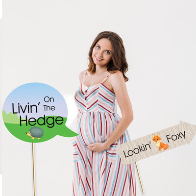 woodland baby shower photo props
