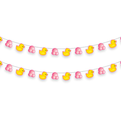 Baby Shower Party Decorations for Girl  | Pink Duck Themed Garland Decors