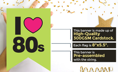 Retro Birthday Party Decorations - Banner