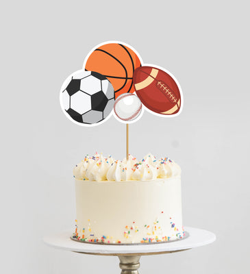 Sports Birthday Party Cake Table Decors | Sports Theme Cake Topper