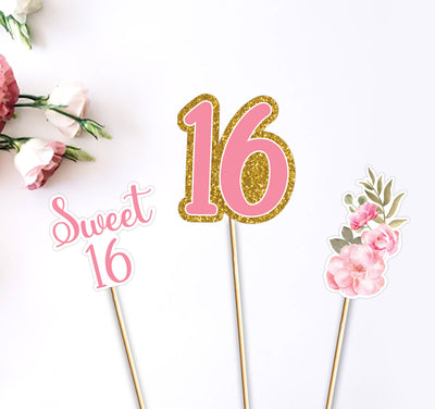 16th Birthday Party Table Decorations | Sweet 16th Happy Birthday Centerpieces