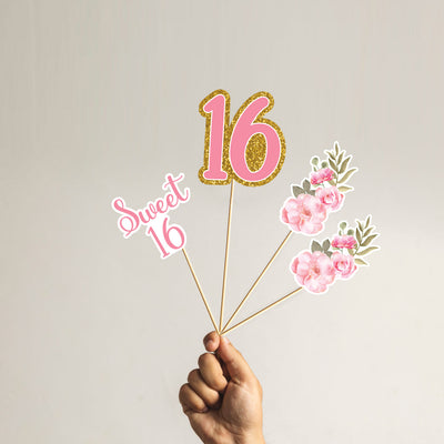 16th Birthday Party Table Decorations | Sweet 16th Happy Birthday Centerpieces