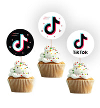Tik Tok Cupcake Toppers | Tik Tok Theme Birthday Party Table toppers