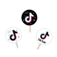Tik Tok Cupcake Toppers | Tik Tok Theme Birthday Party Table toppers