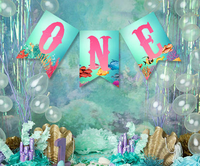 1st Under The Sea Birthday Party - Banner