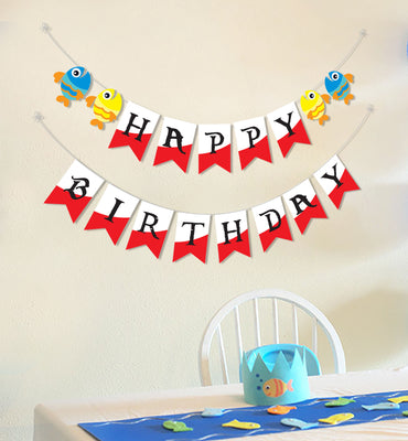 Under The Sea Themed Birthday Party Decorations - Banner