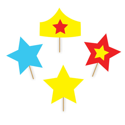 Wonder Woman Cup Cake Toppers | Wonder Woman Birthday